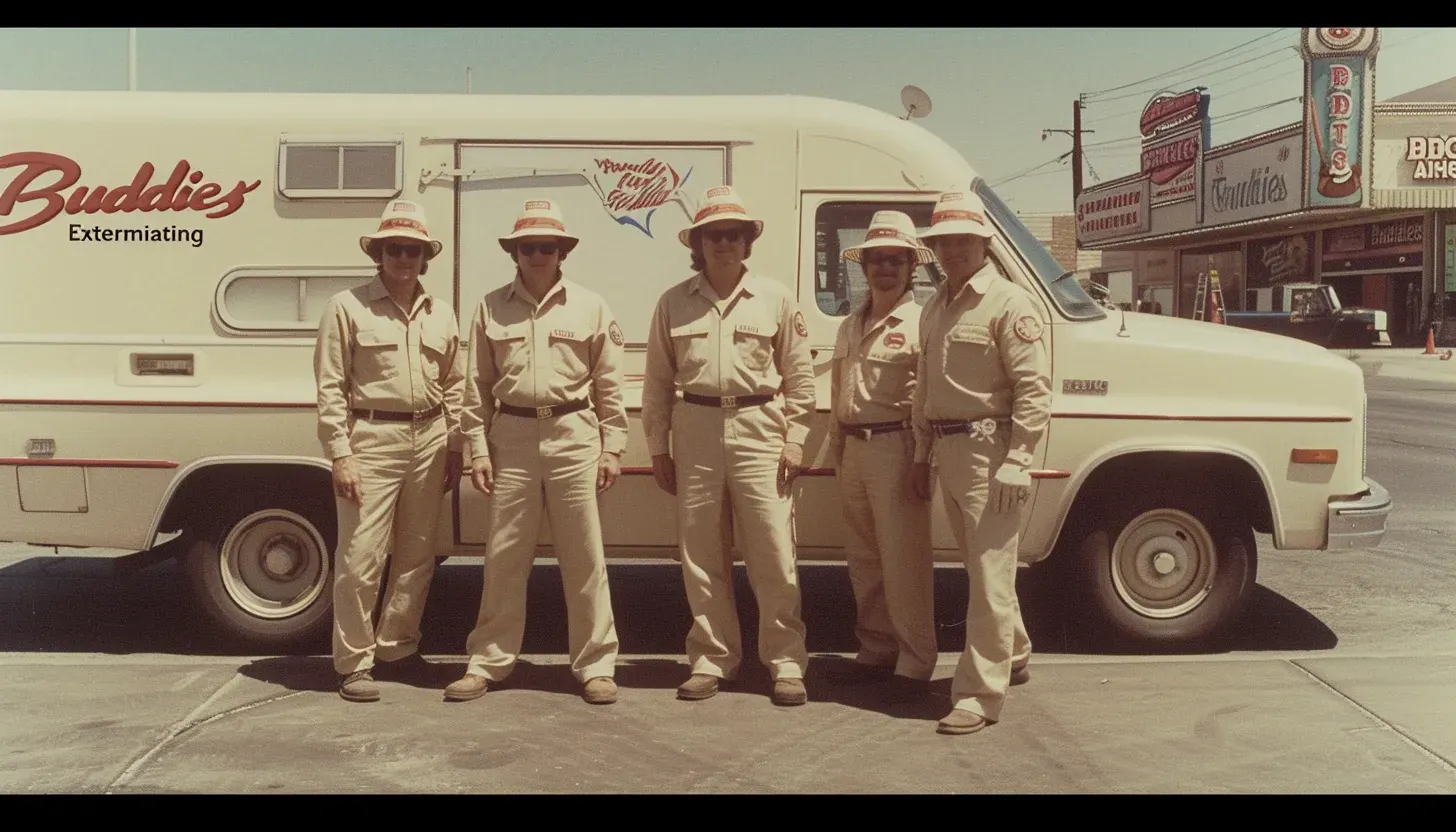 Buddies Exterminating team and service van in Las Vegas, Nevada